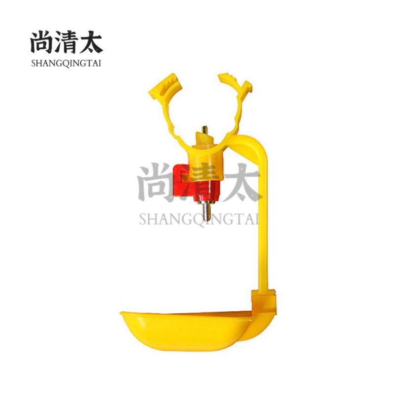 25mm Single Water Nipple Drinker With Flat  Bottom Hanging Cup For Chicken