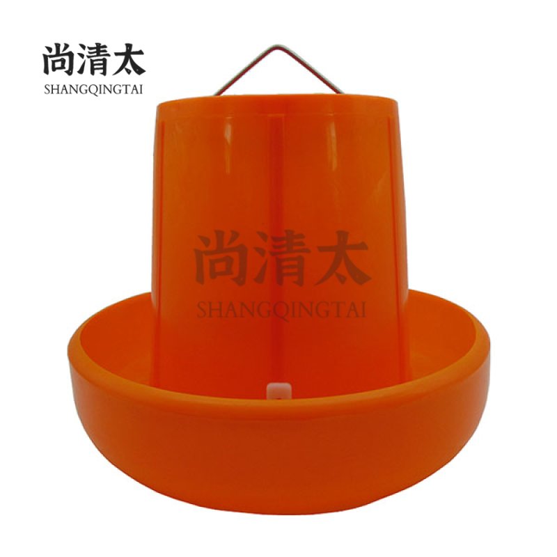 Orange Deep Bottom Bucket Poultry Feeder 10kg